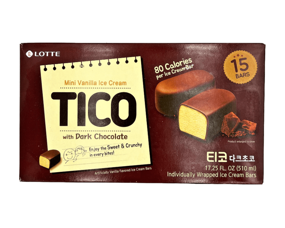 Lotte Tico Dark Chocolate Coated Ice Cream Bars AFOD LTD