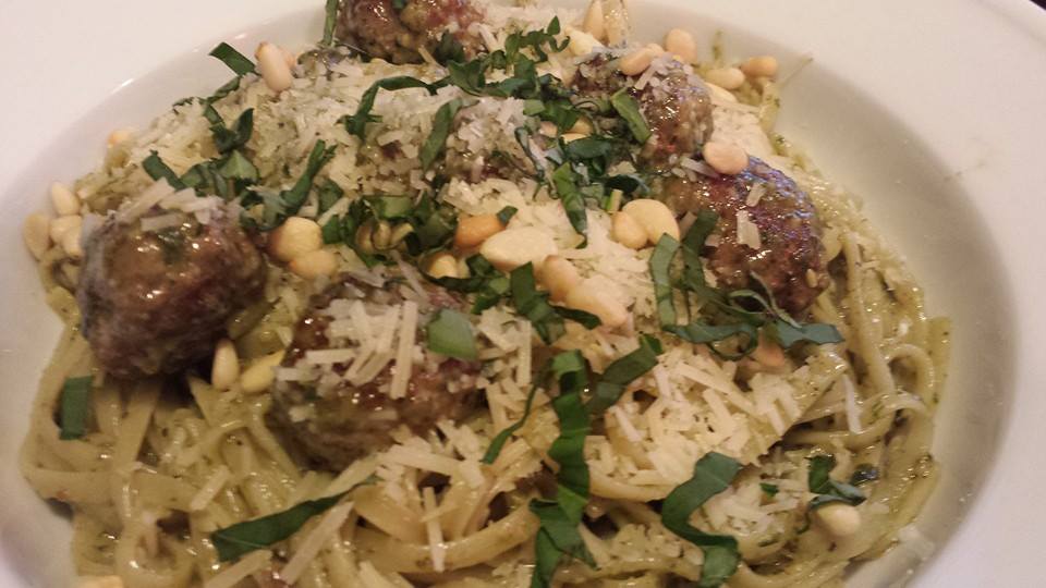 Creamy Basil Pesto Pasta with Turkey Meatballs A Food Lover’s Delight