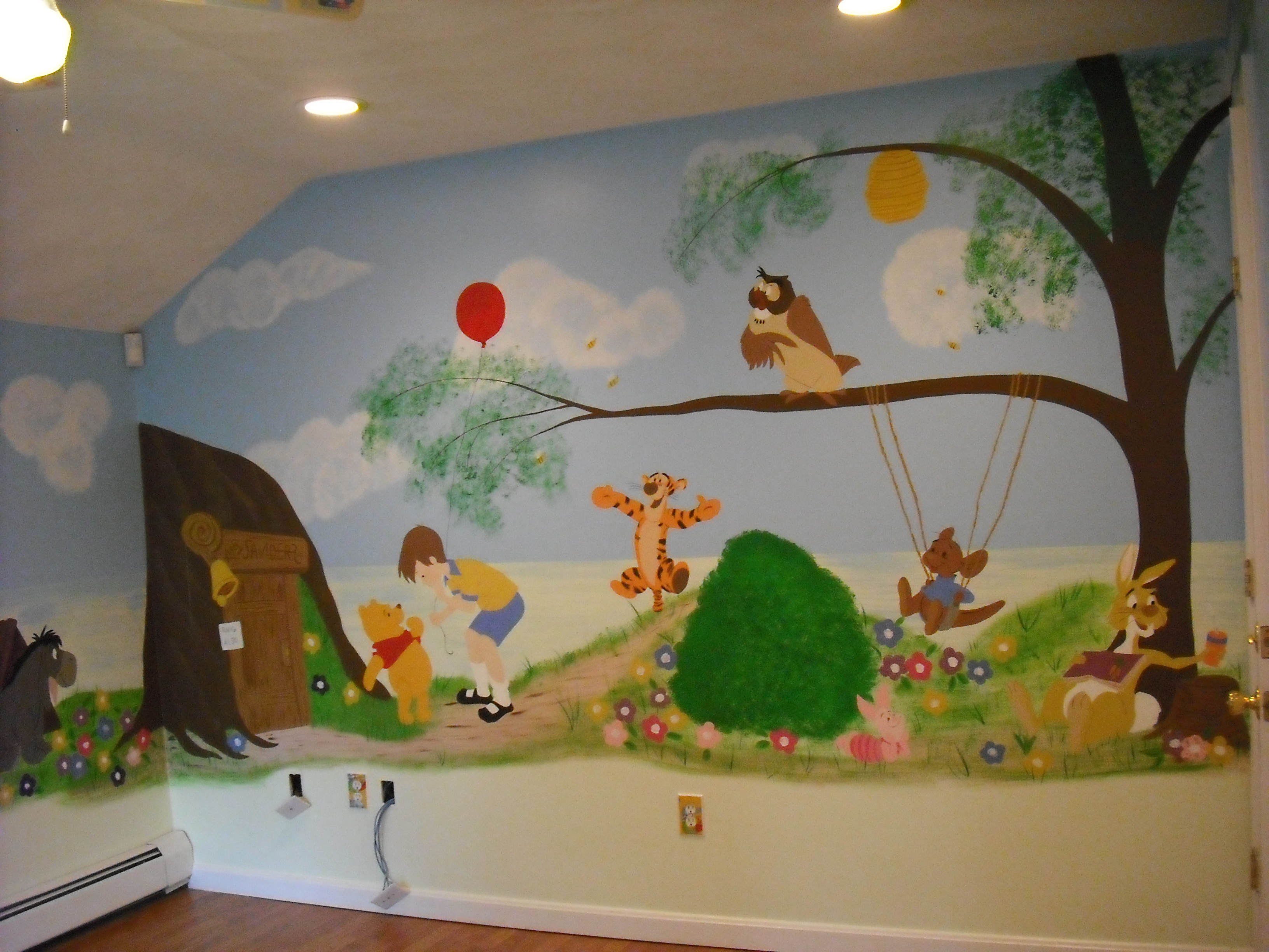 Mural, Pooh Bear Nursery A Fresh Coat