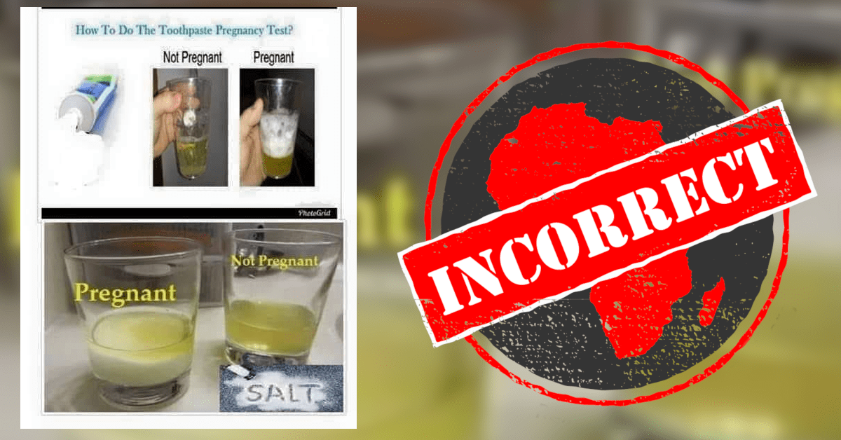 No, Don't Use Salt Or Toothpaste To Test For Pregnancy – Use Medically Approved Test Instead - Africa Check