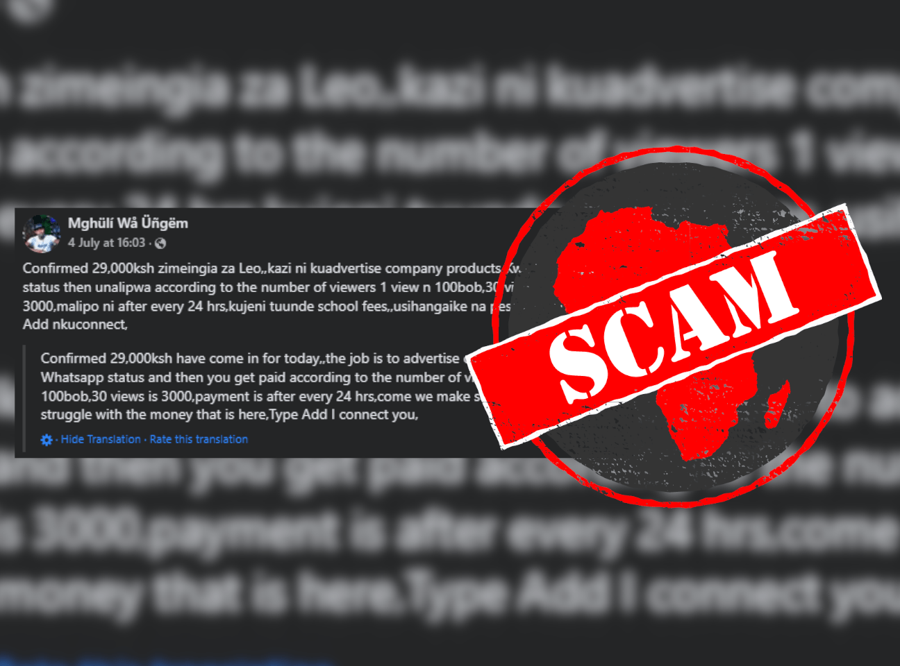 Kenyans, beware of this scam Facebook account promising big payouts for