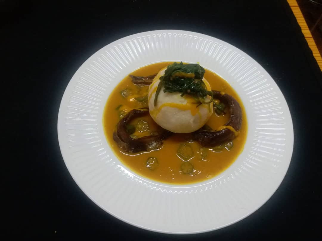 Couscous corn sauce yellow smoked fish