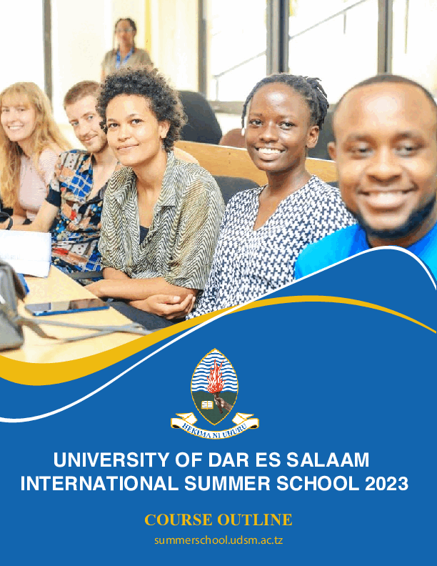 International summer school 2023, University of Dar es Salaam