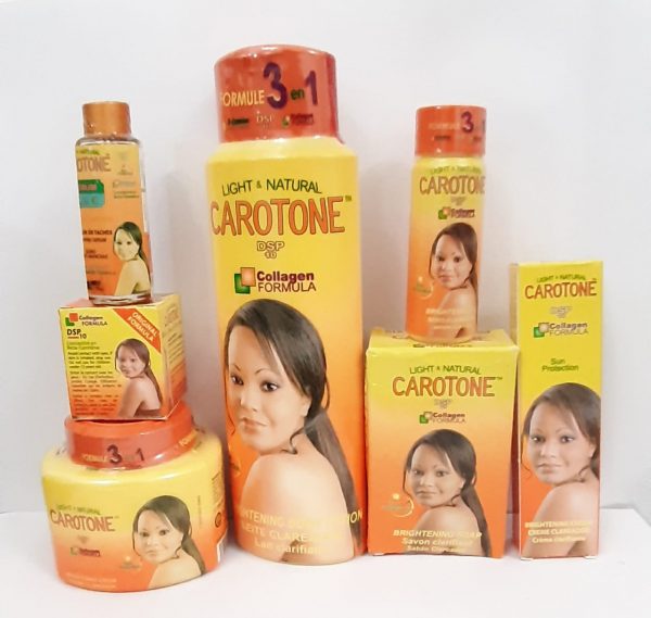 Carotone Beauty Set (Lotion,Cream,BSc,Sunblock,Soap,Serum,Oil) Afro Glamour Cosmetics