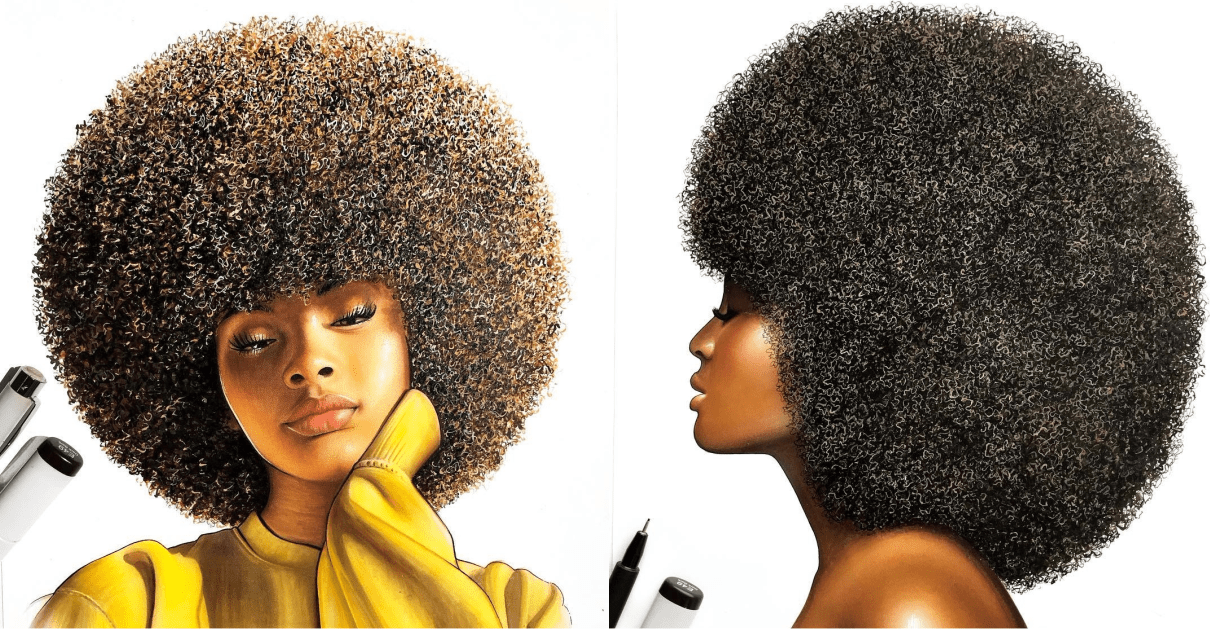 New York illustrator celebrates natural hair and texture diversity with epic portraits AFROPUNK