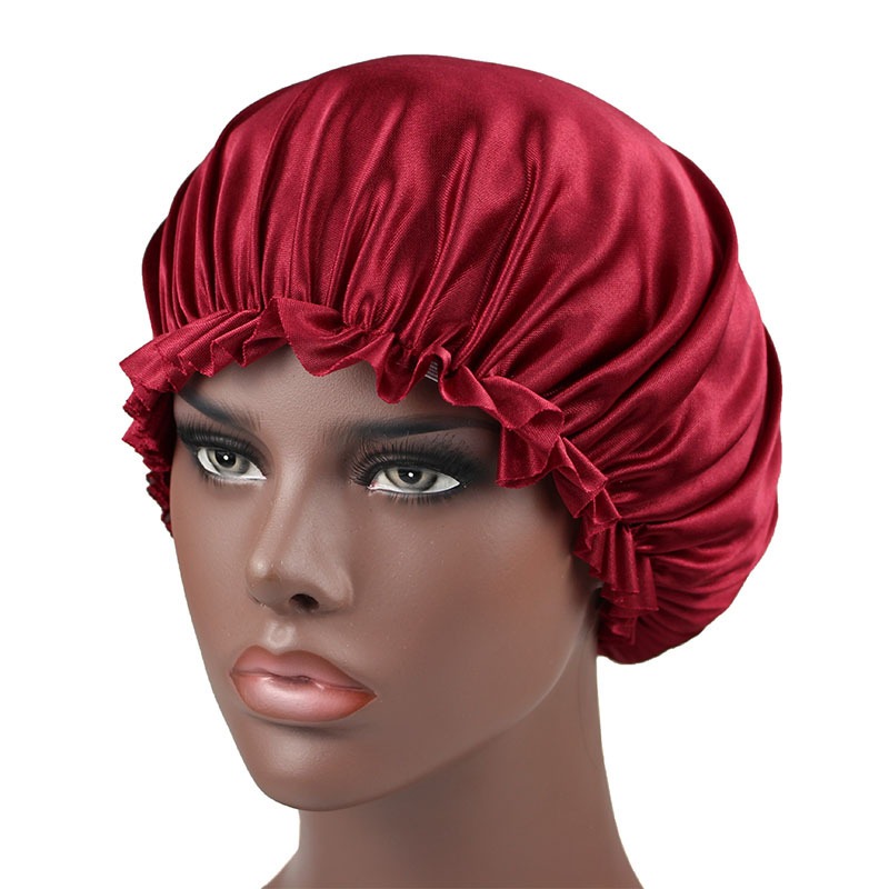 Extra Long Satin Night Sleeping Hair Cap for Braids, Curly, Long