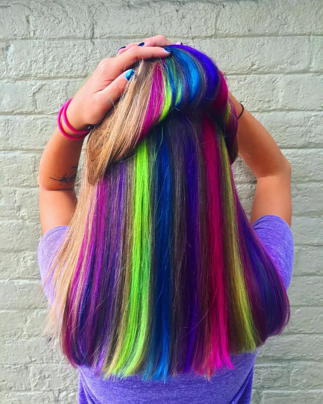 ‘Hidden rainbow’ hair is the perfect trend for low key proBiden rebels
