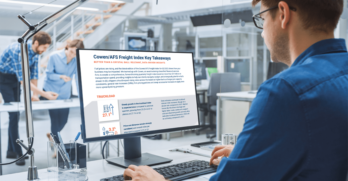 Stat’s Incredible Q22022 Cowen/AFS Freight Index AFS Logistics