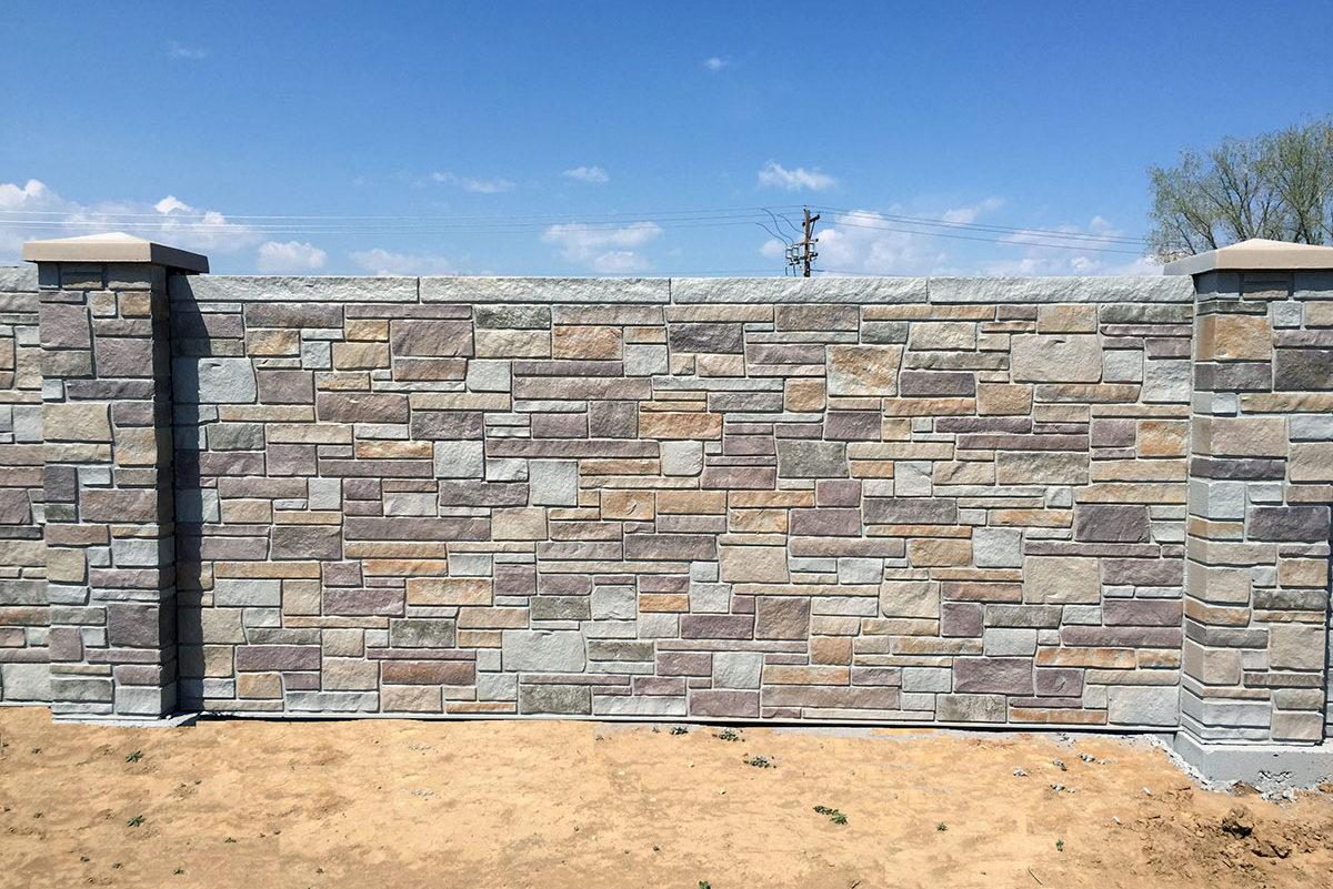 Stone Wall Panels & Fencing Use Advanced Precast Concrete Forming