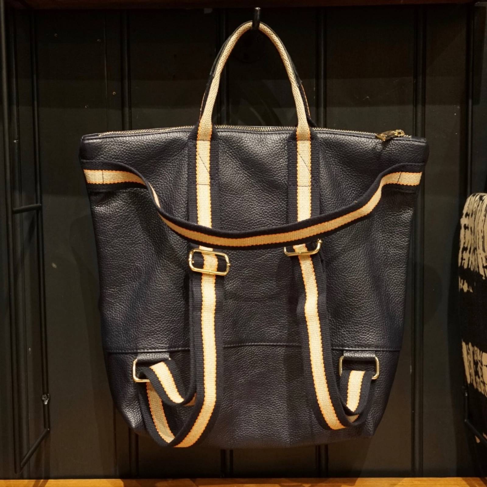 Canvas Backpack Leather Straps IUCN Water