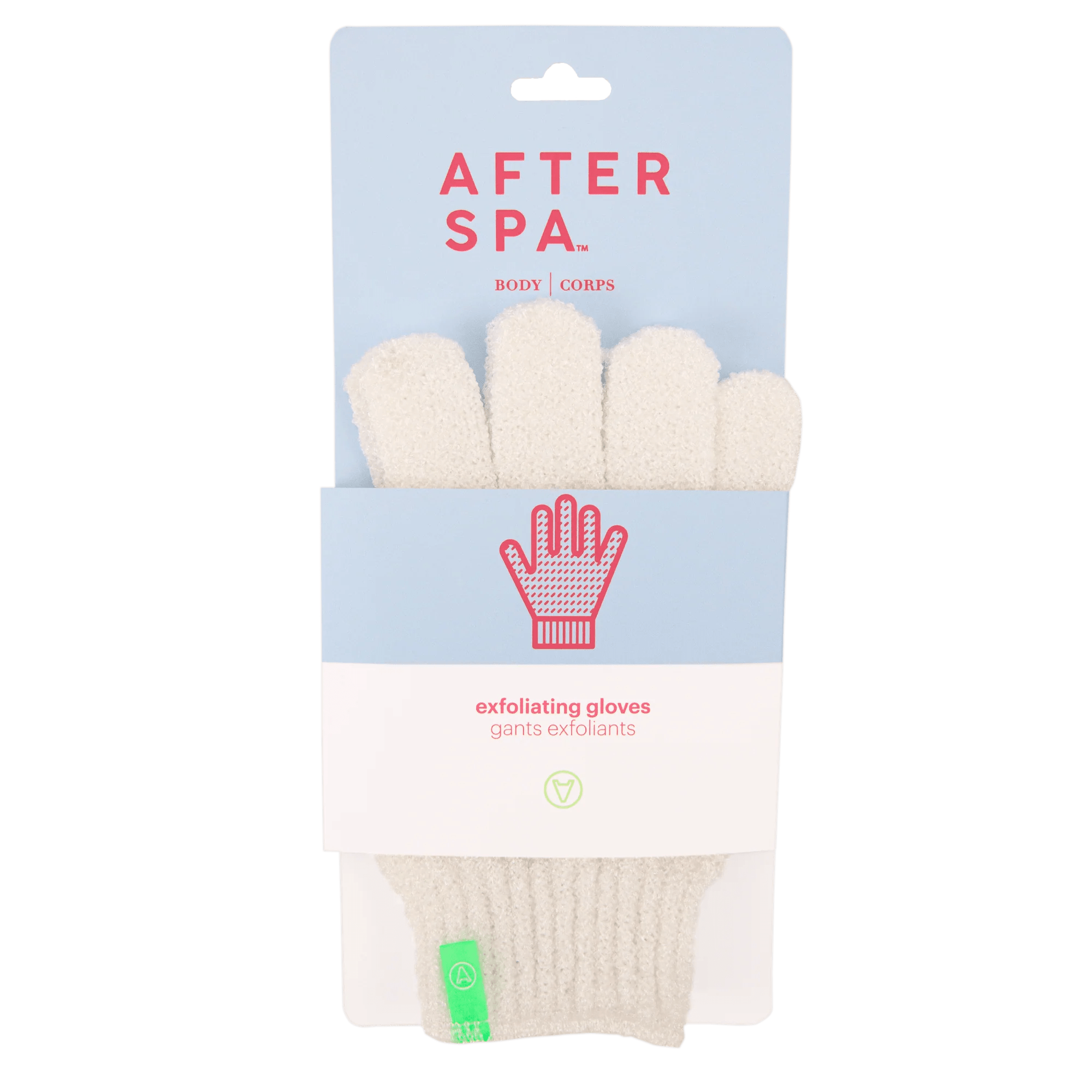 Afterspa Exfoliating Gloves _ to exfoliate the body.