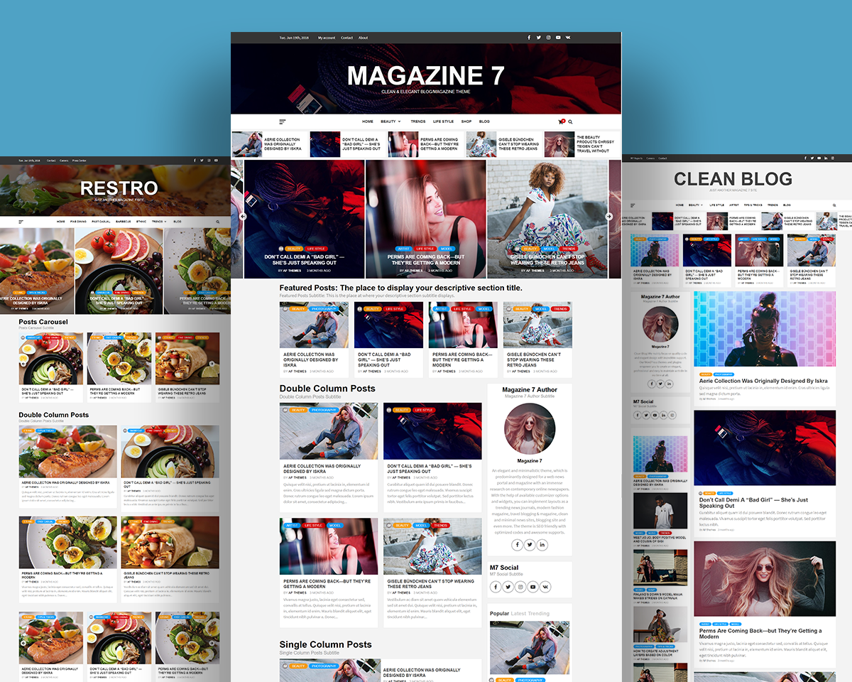 Magazine 7 Clean, Elegant and Beautiful Free WordPress Multipurpose
