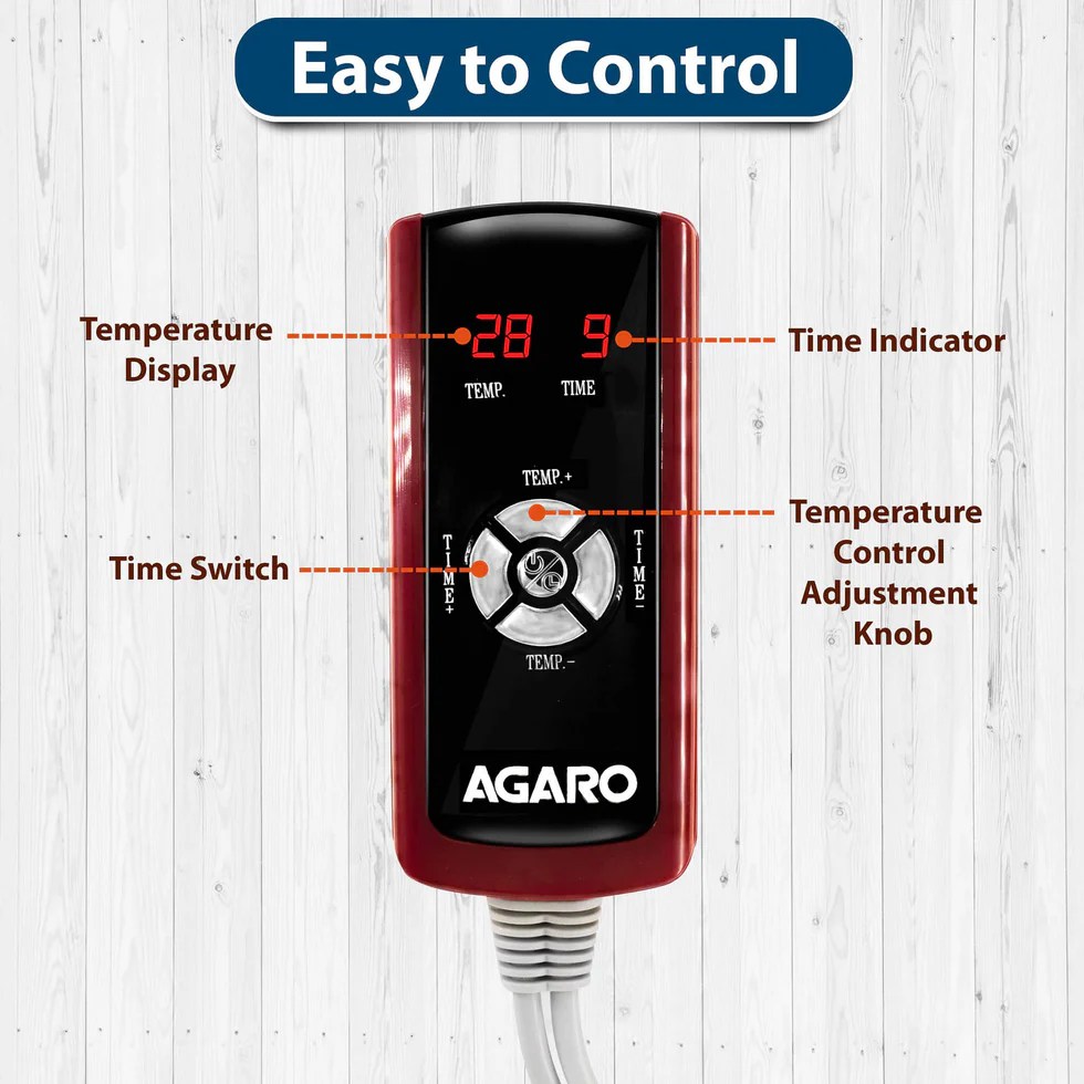 AGARO Natural Jade Stone FAR Infrared Ray Therapy Heating Mat, Helps in