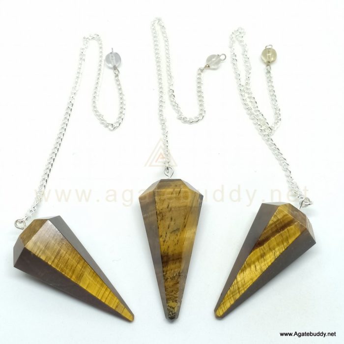 Black Obsidian 6 Face Cone Pendulum Gemstone Pendulums. Agate Buddy