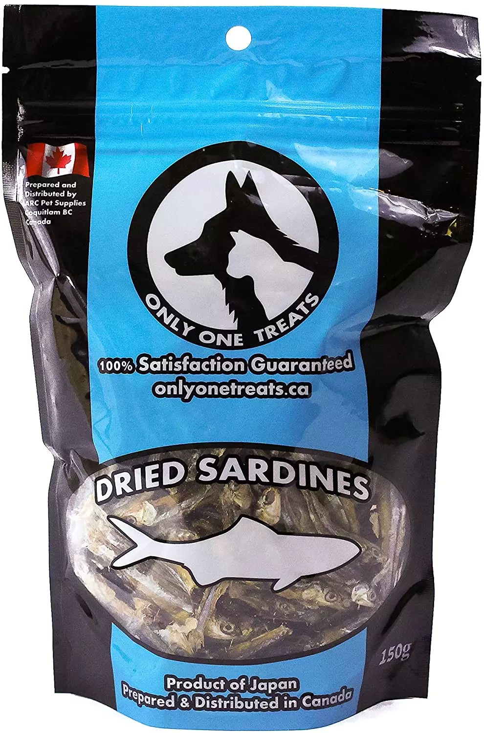 Only One Treats Dried Sardines 150g Manchester Pet Supplies