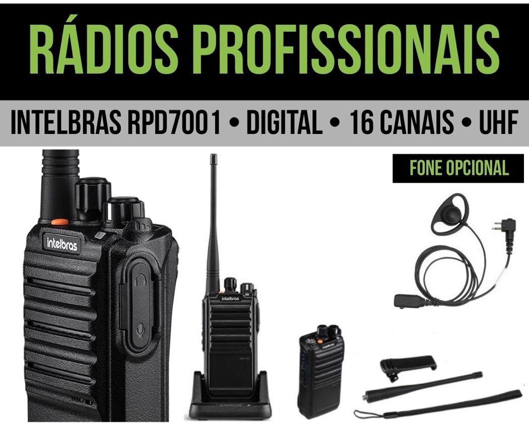 Rádio Intelbras RPD7001 profissional, digital