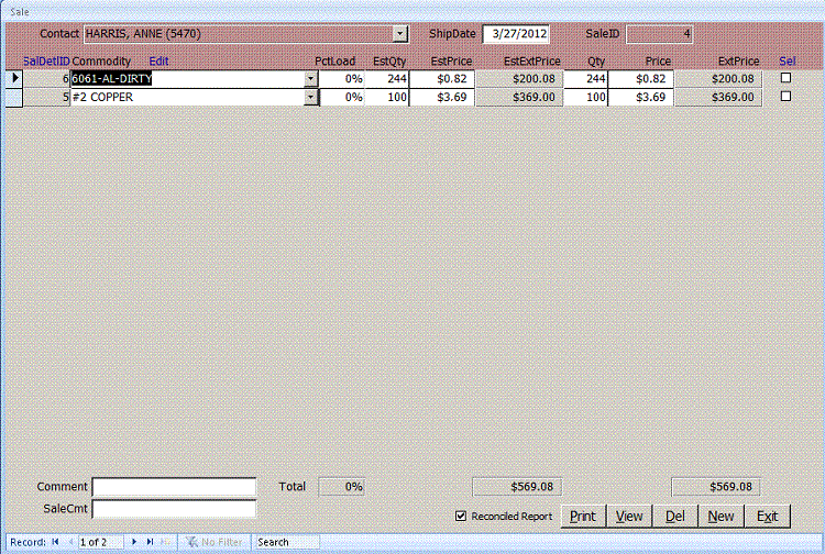 Scrap Metal Recycling Company Setup Form
