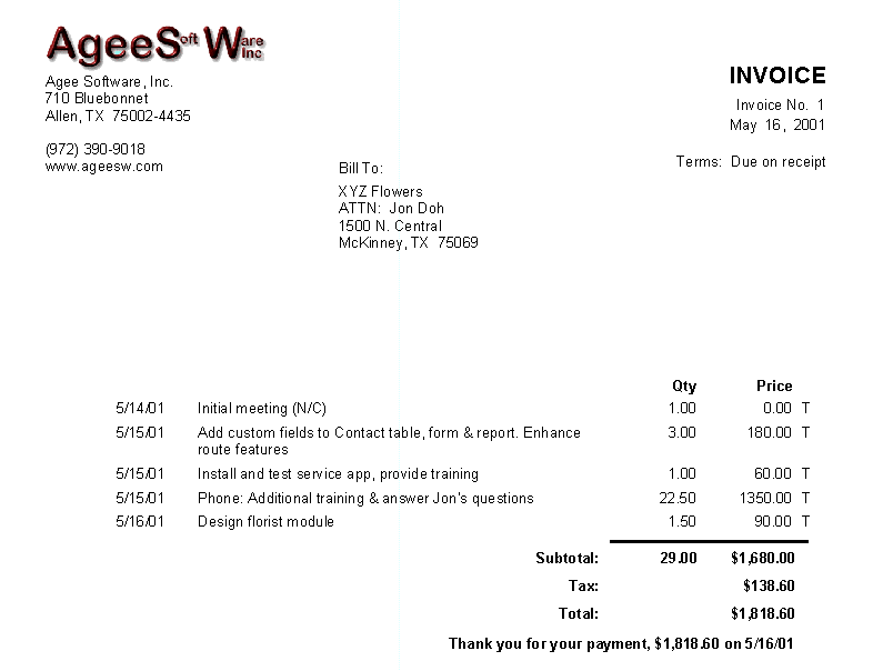 Scrap Metal Point of Sale POS App Invoice Form