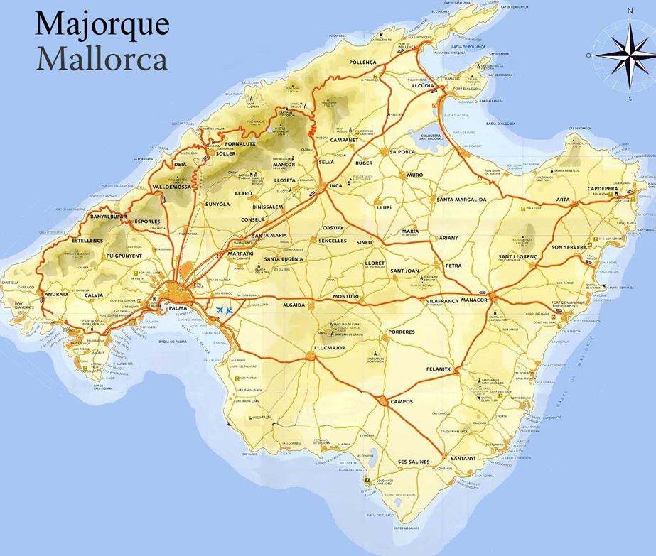 Carte Geographique Palma De Majorque palma de majorque carte Reflectim