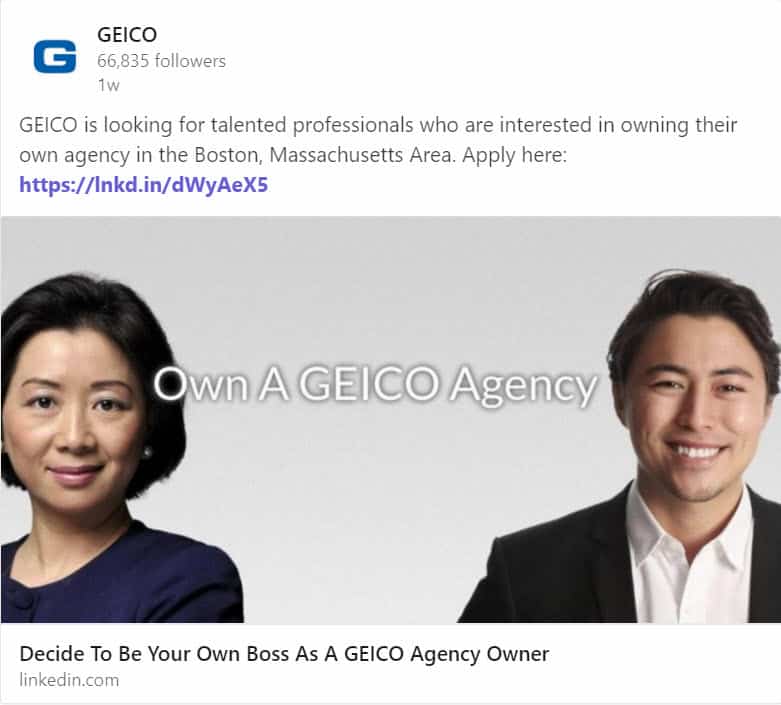 If You Can T Beat Em Join Em Geico Hiring Agents In Massachusetts Agency Checklists