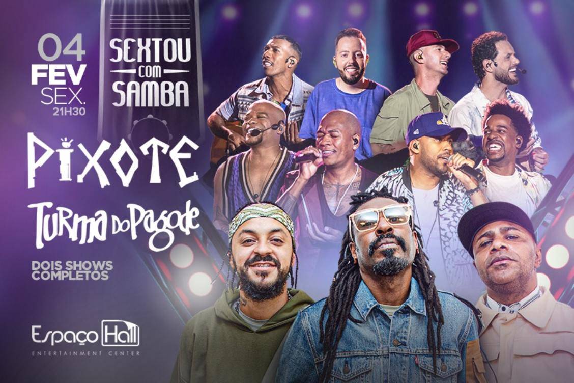 Pixote e Turma do Pagode Espaço Hall Agenda Cultural Rio de Janeiro