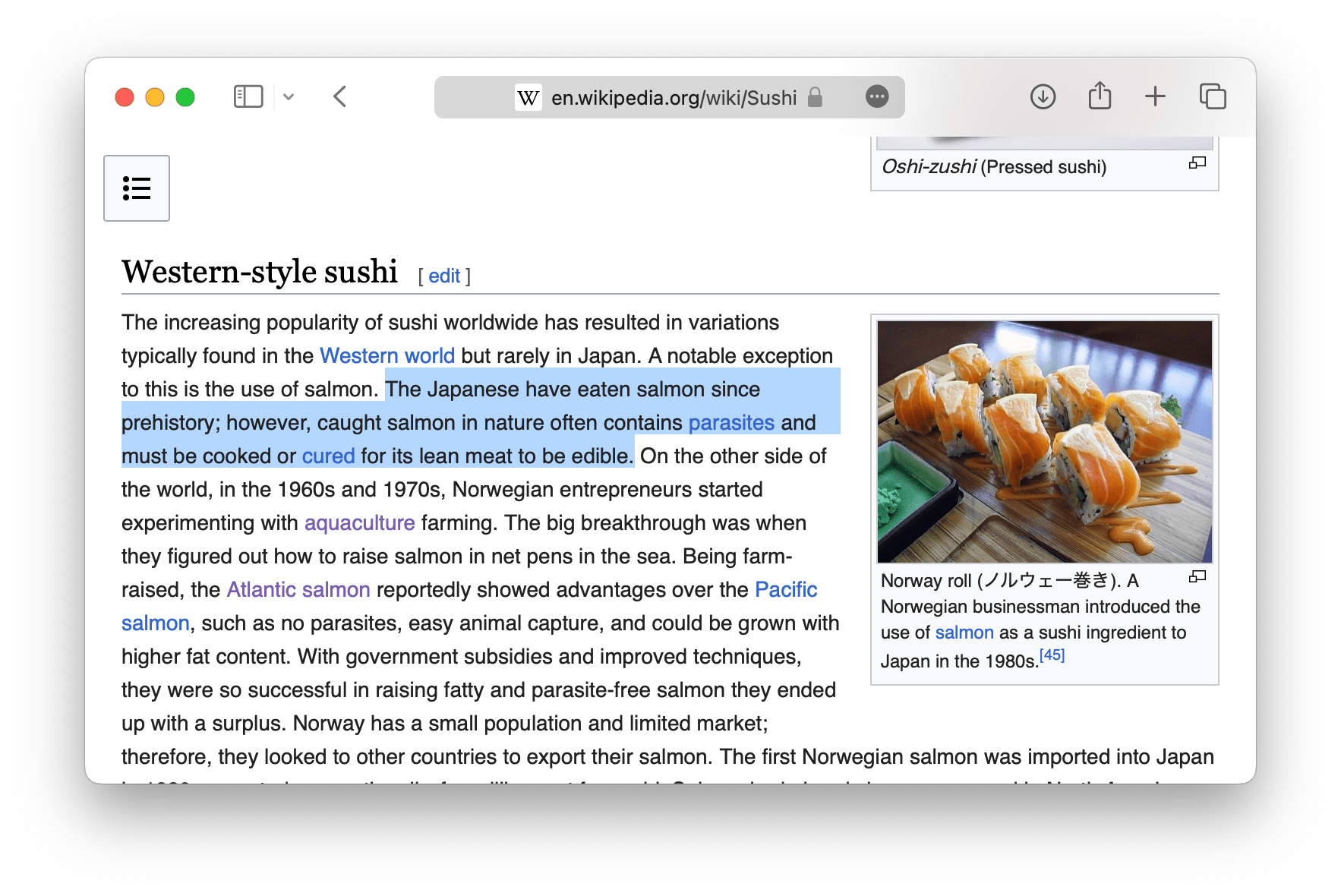 Bookmarklet for saving selected text to Apple Notes