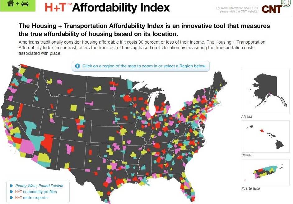 Interactive Housing & Transportation Affordability Maps The American