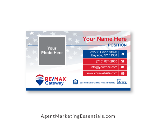 RE/MAX Gateway Business Card (USA Flag)