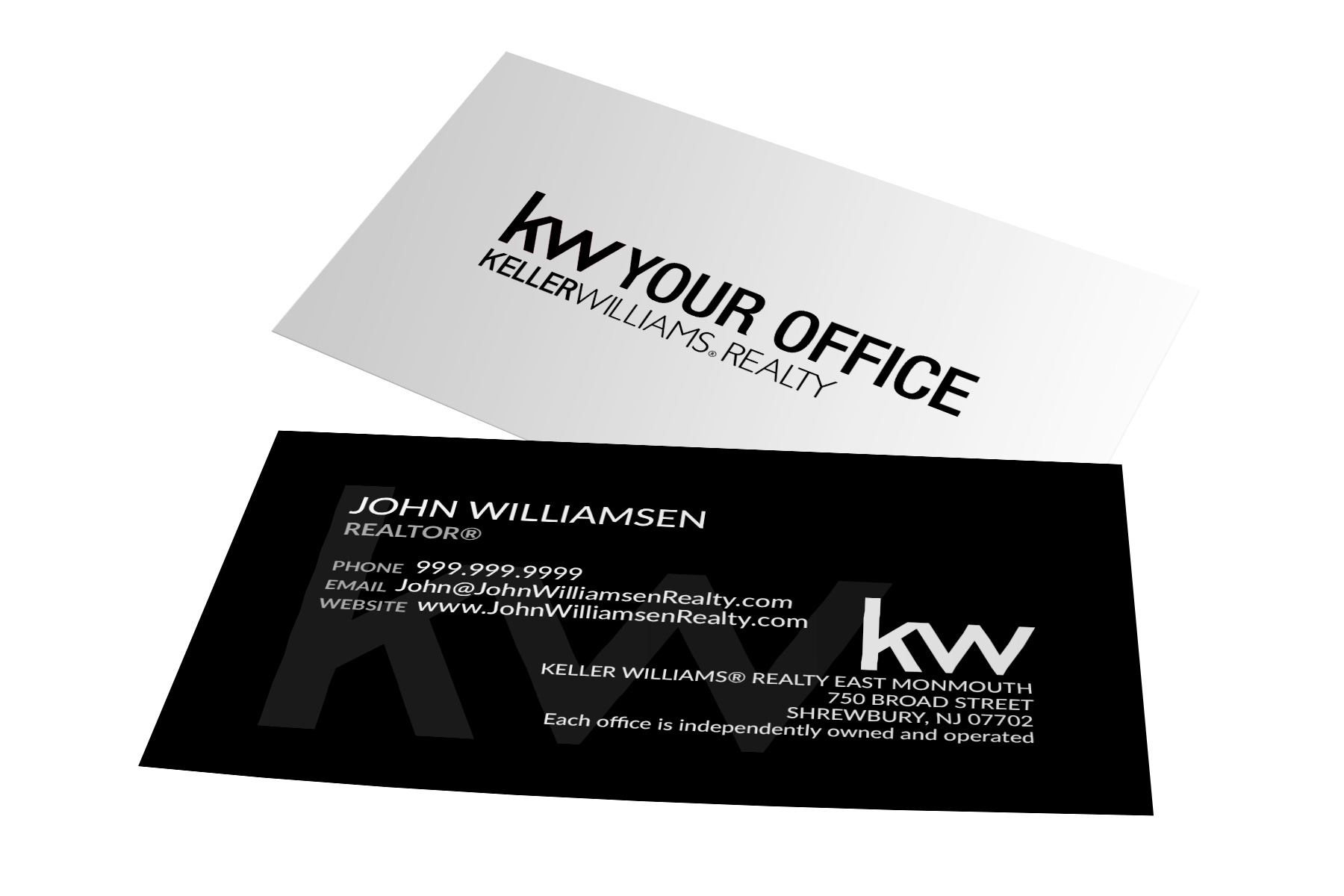 Simple Black KW Business Card