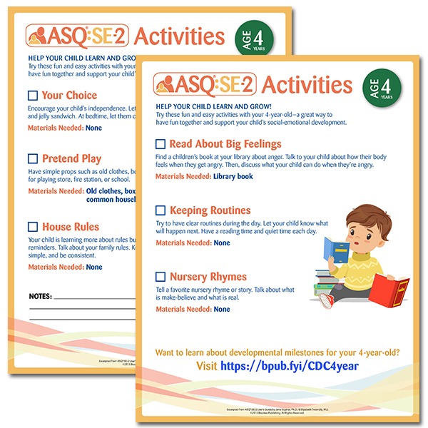 ASQSE2 Parent Activities 4 Years Ages and Stages