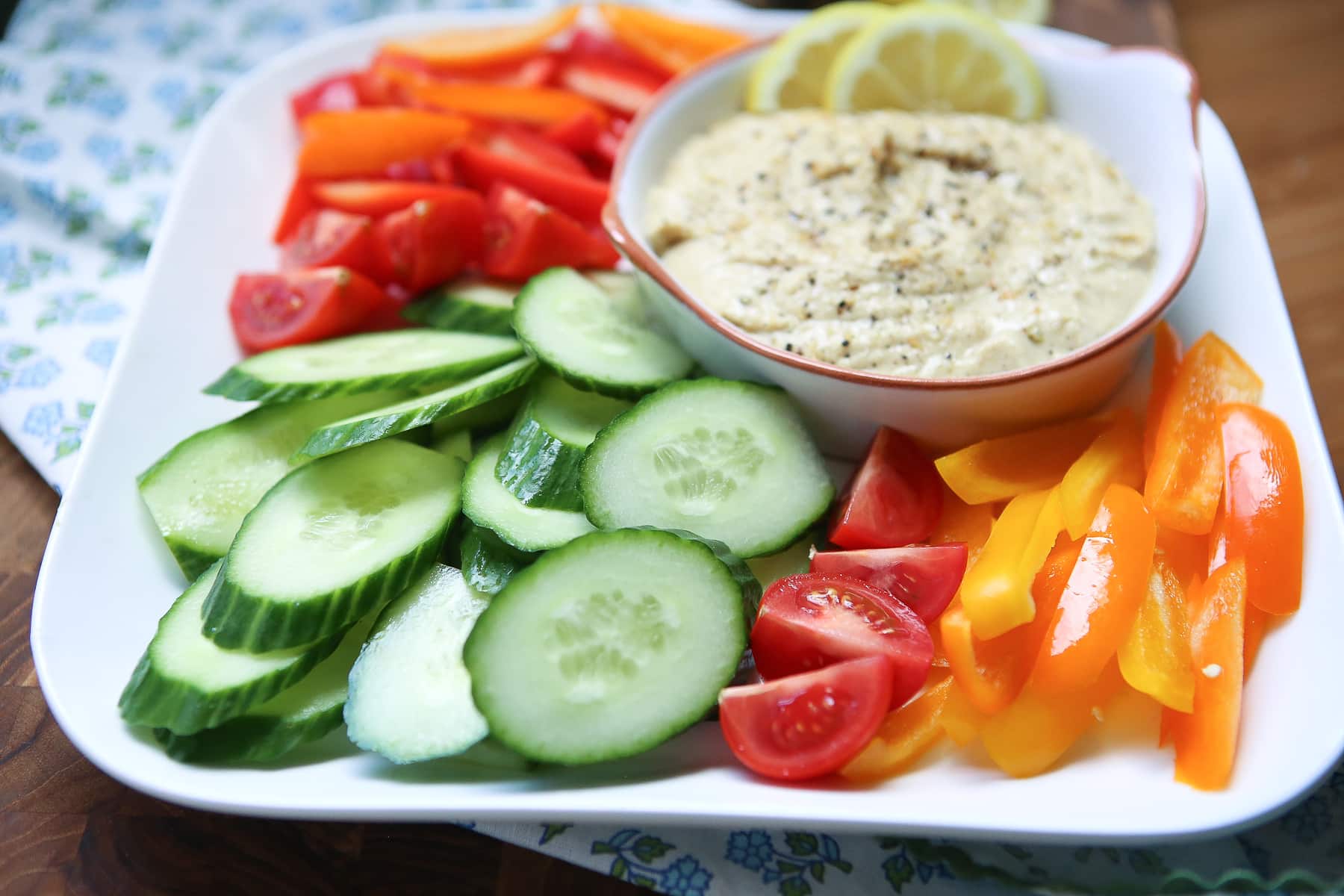 Lemon Pepper Hummus Vegetable Plate (Plus SABRA HUMMUS COUPON) Aggie