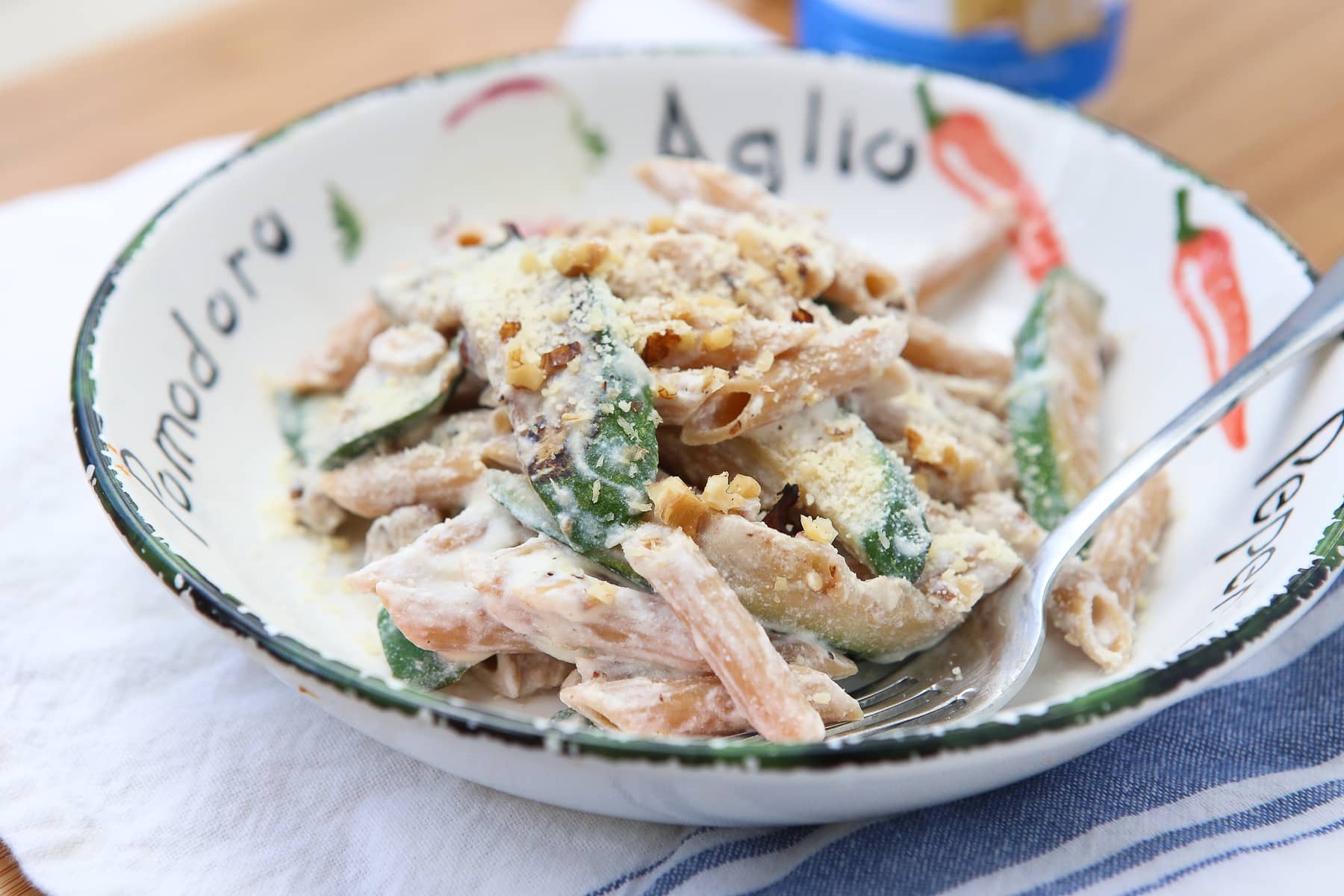 Whole Wheat Pasta with Ricotta, Zucchini and Walnuts Aggie's Kitchen