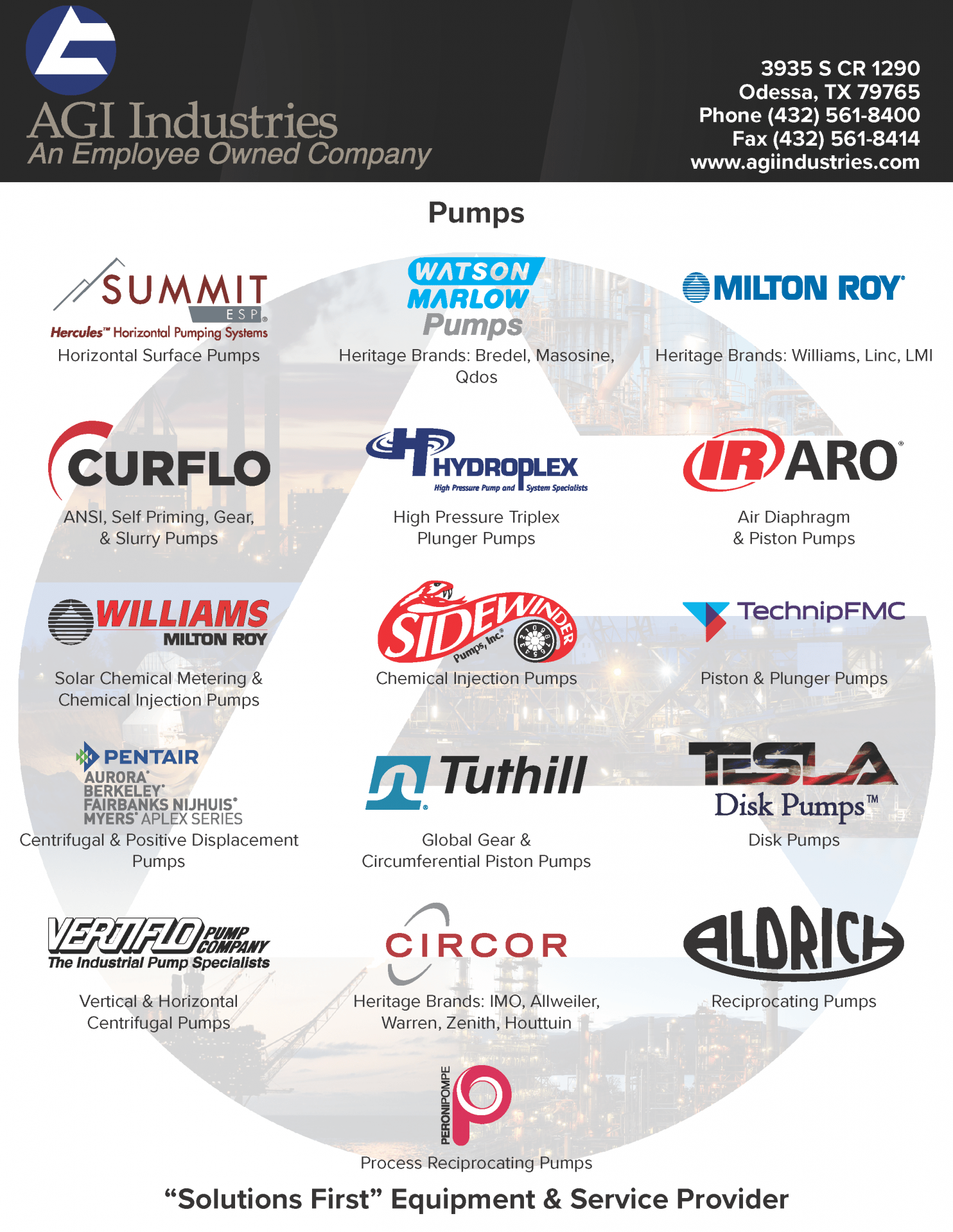 Fluid Handling Pumps for Oil & Gas Industry Lafayette LA, Houston TX