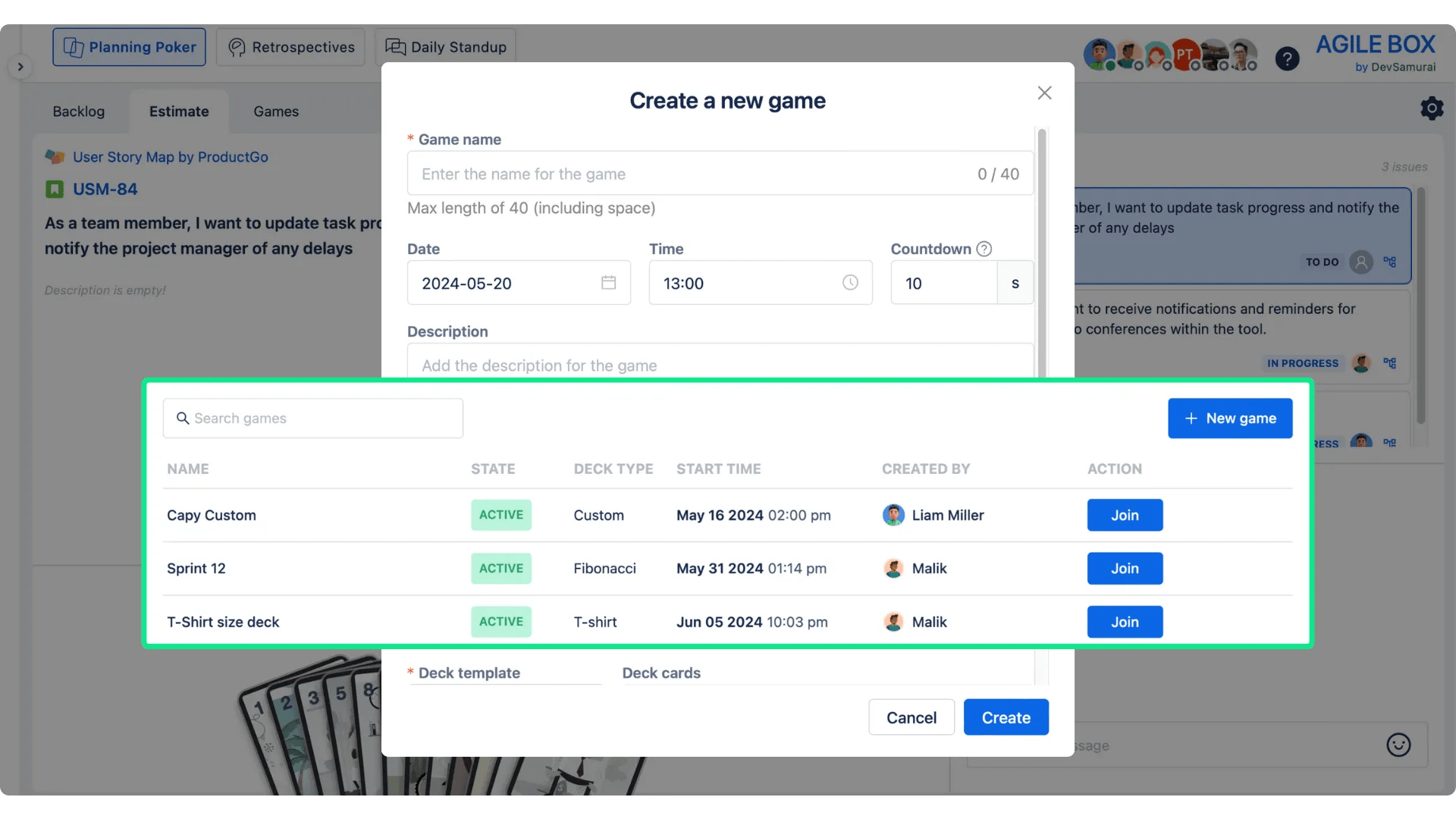 Planning Poker for Jira AgileBox