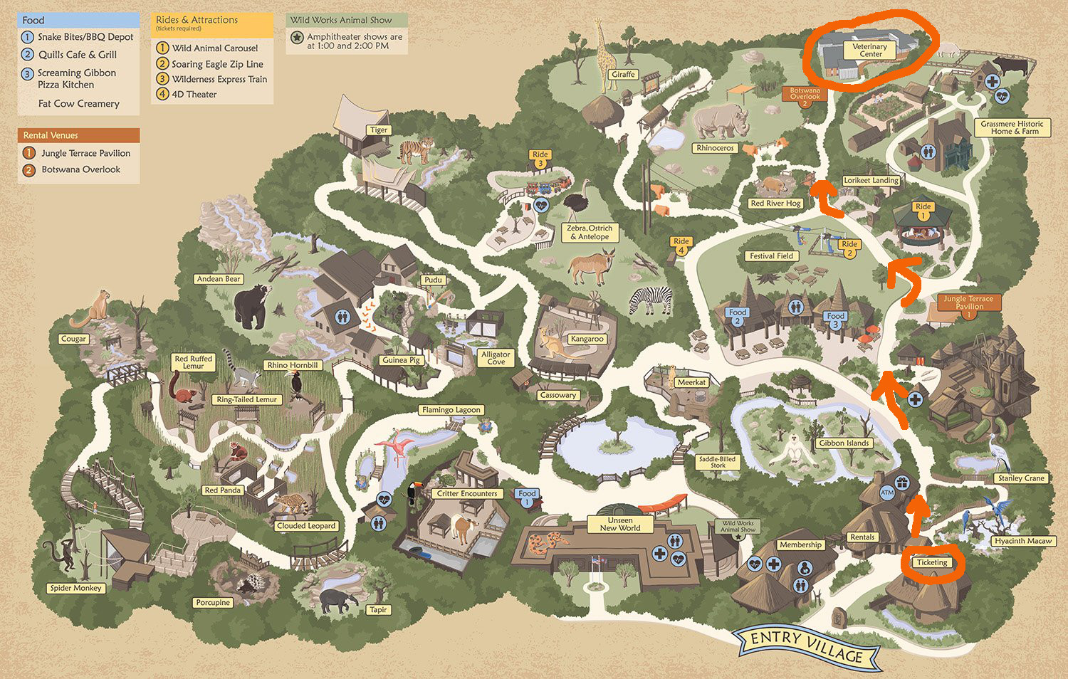 Map to Zoo’s Veterinary Center Agile Coach Camp Worldwide