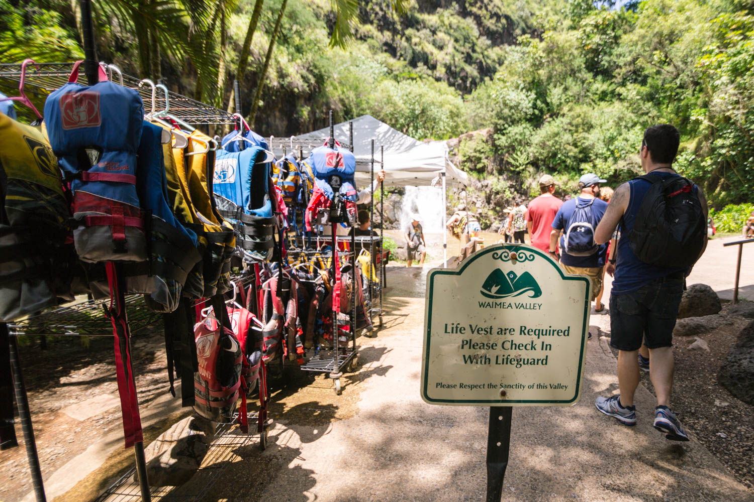 Visiting Waimea Falls Waimea Valley on Oahu, Hawaii