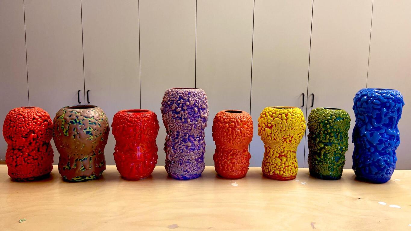 Seth Rogen Made Some Colorful Vases and Twitter Loves Them aGOODoutfit