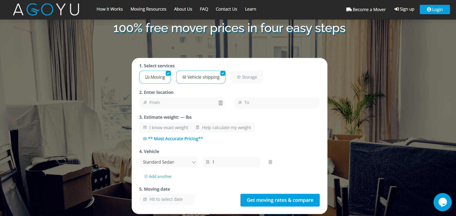 Instant Moving Quote Online Accurate Estimates from Agoyu