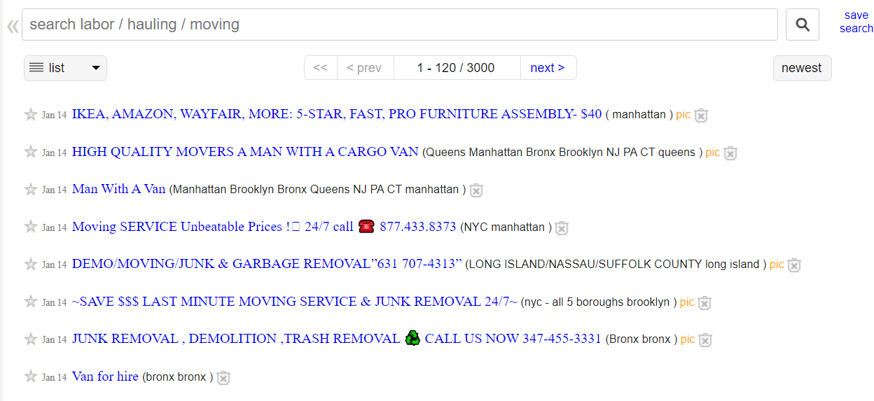 Should I Consider Craigslist Movers? To Hire or not To Hire?
