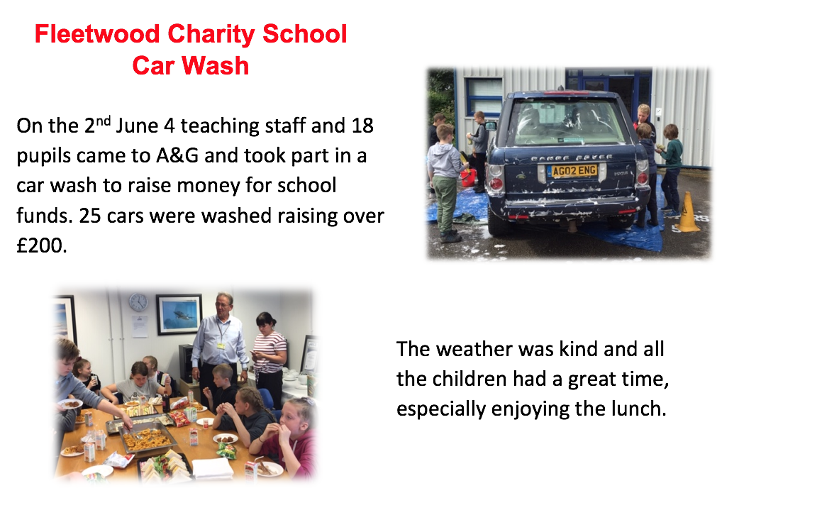 Fleetwood Charity School Car Wash - Ag Precision