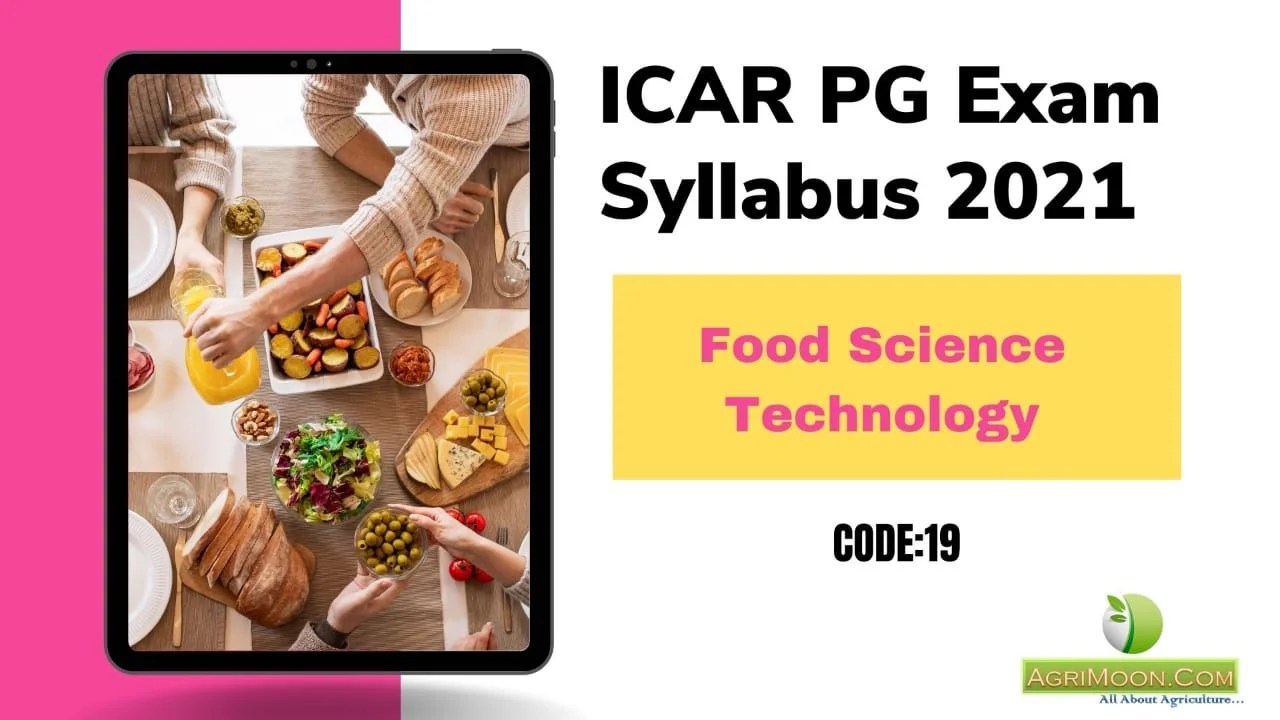 ICAR PG Exam Syllabus 2021 For Food Science Technology AgriMoon