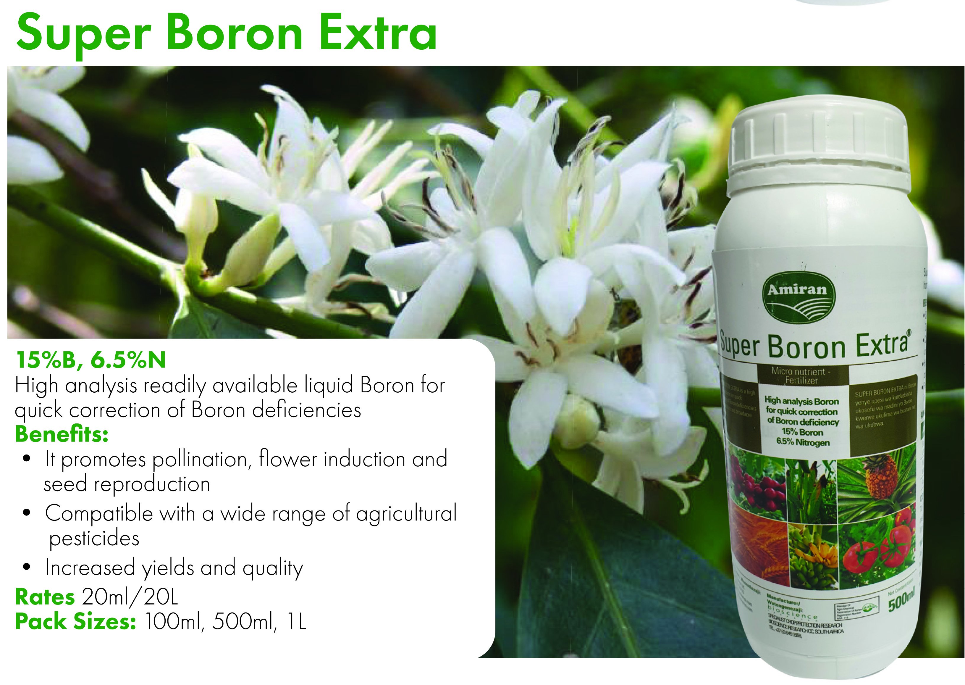 Super Boron Extra Foliar feed Agroduka Limited