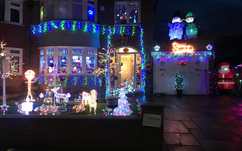 Christmas lights by Irene and Frank Green. AGSDUK