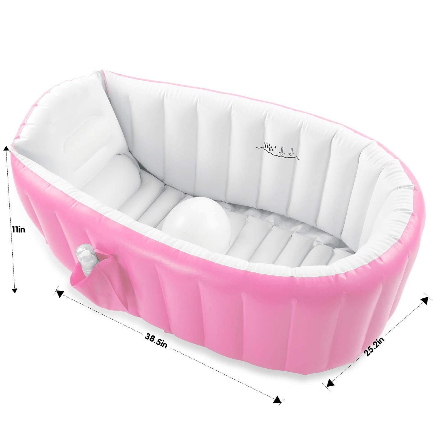 Portable Baby Inflatable Bath Tub NonSlip AntiFall Inflatable Folding