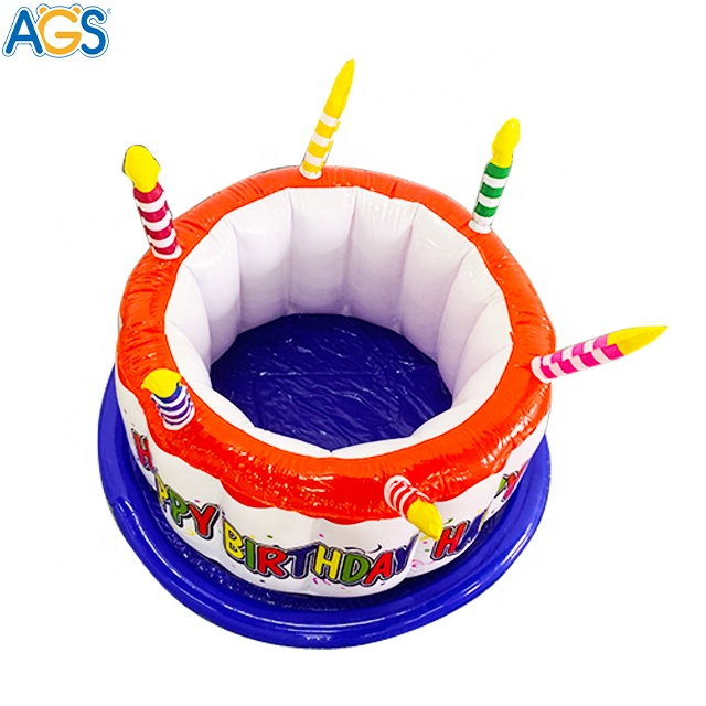 Inflatable Happy Birthday Cake With Candles Yard Decoration For Kids