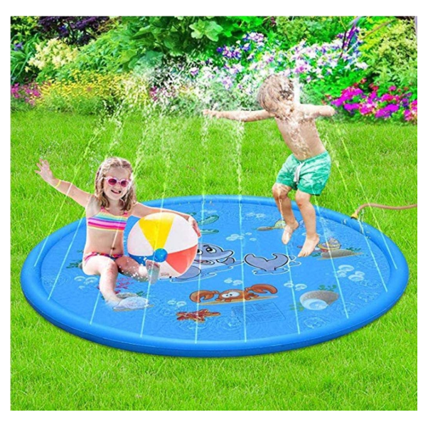 Kids Racing Double Water Slides Mat Summer Spray Water Toys For Outdoor