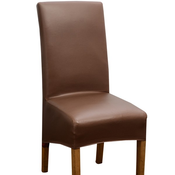 Waterproof Dining Chair Covers Extra Large, 22 Inch Wide Artificial Leather & Stretch Fabric