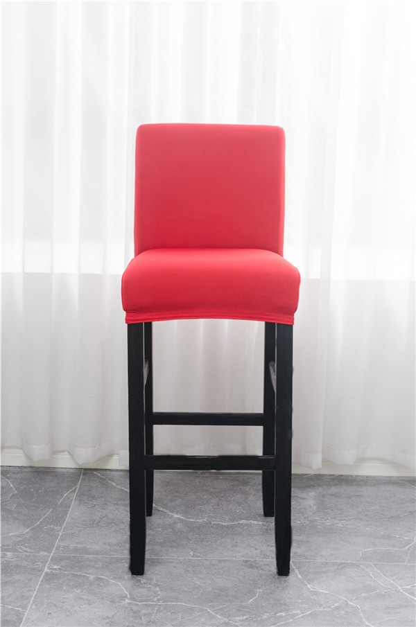 Custom Fit Barstool Covers with Back Support Breakfast Bar Seat Protectors in Spandex Fabric