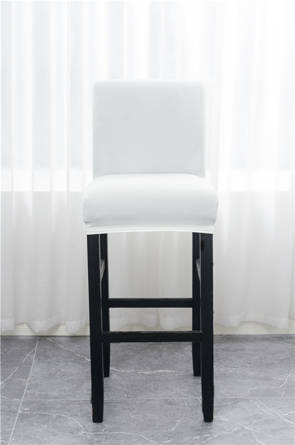 Custom Fit Barstool Covers with Back Support Breakfast Bar Seat Protectors in Spandex Fabric
