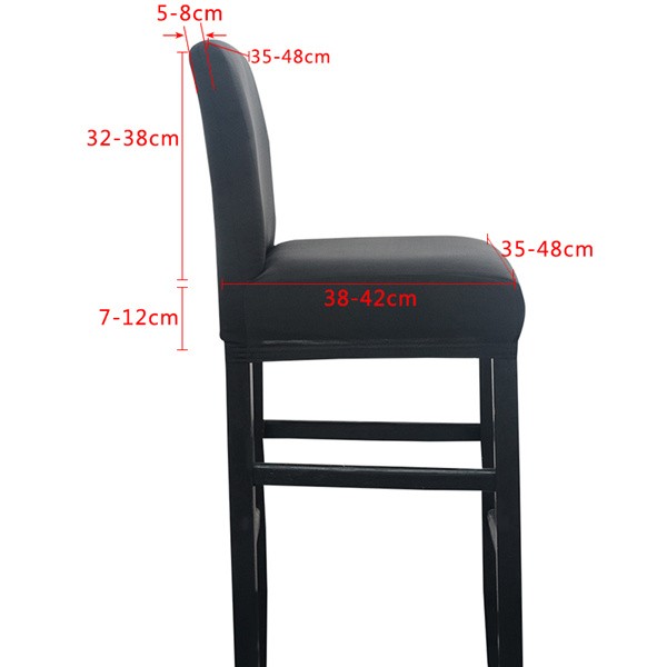 Custom Fit Barstool Covers with Back Support Breakfast Bar Seat Protectors in Spandex Fabric